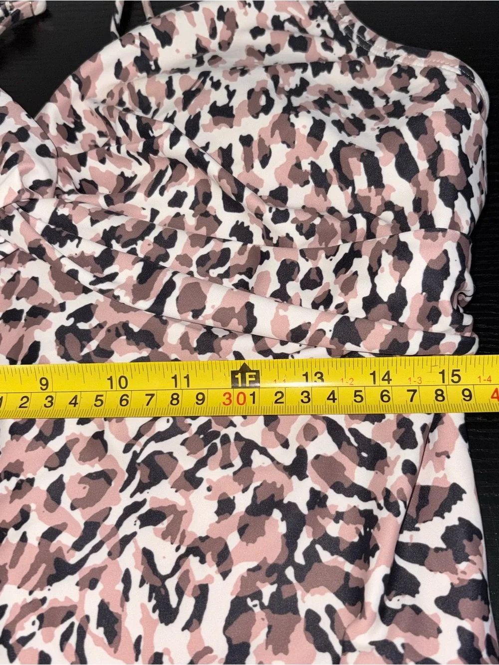Dorina Swim Womens XL Leopard Tankini 3 Piece Swimsuit Set Black Wrap NWT
